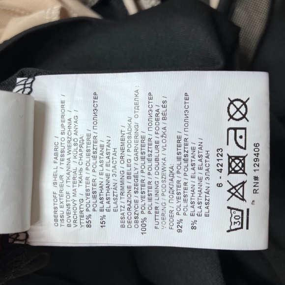 Black & Nude Mesh Sunburst Asymmetrical Long Cocktail Dress 8 - Picture 8 of 9